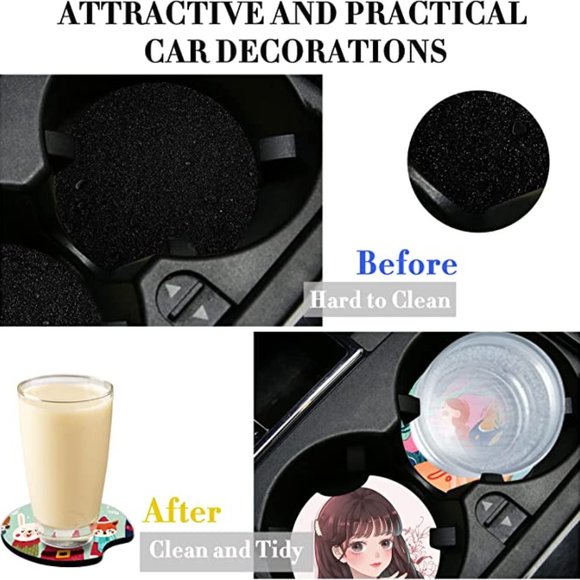 2pcs Car Coasters Decoration - Picture 3 of 7
